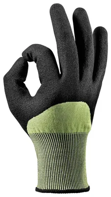 Obrázok produktu pre Ochranné rukavice proti porezaniu Sir Safety Cybercut z materiálu Dytex s nitrilovým povlakom, 12 párov, veľkosť M, ZELENÉ