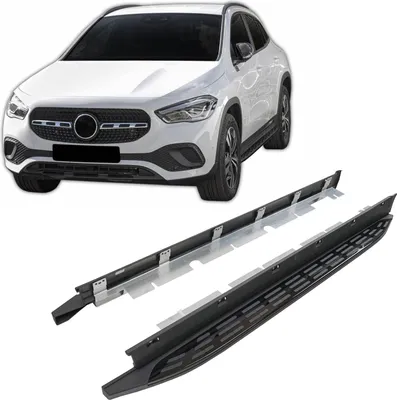 Image de Marche-Pieds Latéraux Compatible Avec Mercedes GLA Class H247 Depuis 2019, Marchepieds 2 piéces (droite et gauche), antidérapant