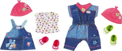 Produktbild von 1 Set BABY born Deluxe Jeans Collection, Puppen-Kleiderset, 3 Jahr(e), Mehrfarben, 43 cm, Mädchen, 43 cm, 2-fach sortiert