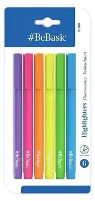 Obrázek produktu pro Fluorescenční fixy, 6 barev - BeBasic