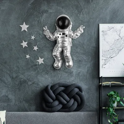 Image de Wallity, Cosmonaut 7, Accessoire mural décoratif, Multicolore, 100% POLYESTER, 35 x 10 x 47 cm