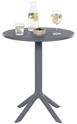 Produktbild von CLP Gartentisch Lacota rund 60 cm wetterfest UV-beständig für Balkon | Farbe anthrazit, KI-generiertes Bild