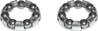 Image de Anneau à billes avec 7 billes 3/16'' pour moyeu de roue avant extérieur Ø 20 mm, argent (pack de 2)