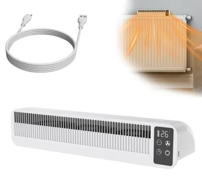 Productafbeelding van YARDIN radiatorventilator: vermindert verwarmingskosten, verbruikt slechts 3W, draadloos, verwarmingsventilator met 5200mAh batterij, minder dan 45dB
