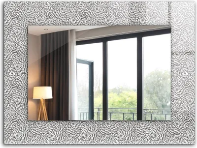 Produktbild von Bedruckter Spiegel - Wandspiegel - Dekorativer - Modern - 80x60 cm - 3D-Muster