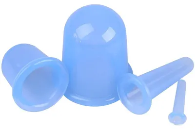 Produktbild von Schröpfbecher 4 Stück aus Silikon, Vakuum Massagebecher in 4 Größen für Körpermassage, Rücken, Schulter und punktuelle Anwendung, leicht und flexibel