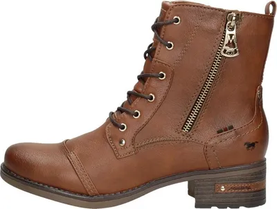 Image de Mustang Veterschoenen Hoog  Veterschoenen Hoog - Cognac - Maat 37