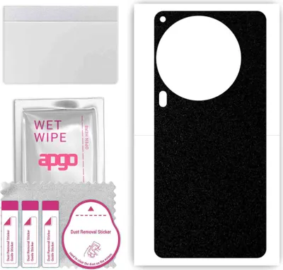 Produktbild von apgo Rückseite Schutzfolie, Skin, kompatibel mit Tecno Camon 30 5G, Hinten Displayschutzfolie aus Vinylfolie, kratzfest, einfache Montage - Mattschwarz