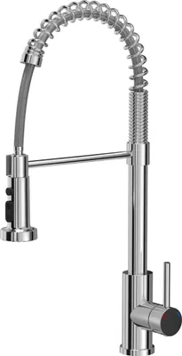 Produktbild von QUADRON Küchenarmatur Mischbatterie 360°, ALICE SteelQ, Farbe: Chrome, Höhe: 52,5 cm, Armatur Küche aus Edelstahl, Wasserhahn für Küche