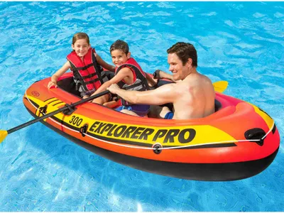 Produktbild von INTEX Explorer Pro 300 Set Aufblasbares Boot mit Ruder und Pumpe 58358NP