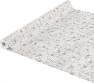Produktbild von Tischdecke Wachstuch Gestreift Grau Robust Wasserabweisend Breite 140 cm Länge 400 cm