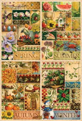 Immagine prodotto di Cobble Hill Puzzle Le Quattro Stagioni - 2000 Teile Puzzle Spaß