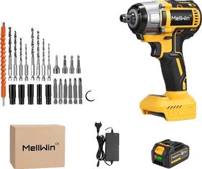 Obrázek produktu pro Rázový utahovák, točivý moment 520 N·m, bezkartáčový motor, 1 sada baterií-B