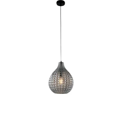 Immagine prodotto di Lampadario Diamante 1 luce ferro specchio grigio