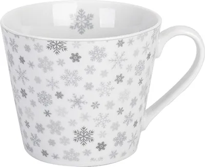 Produktbild von Krasilnikoff - Happy Cup HC470 - Snowflakes - Schneeflocken 400ml