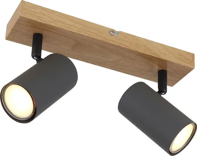 Productafbeelding van Plafondlamp 2-lichts Robby hout