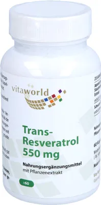 Produktbild von Trans-Resveratrol 550 mg, 60 St KAP