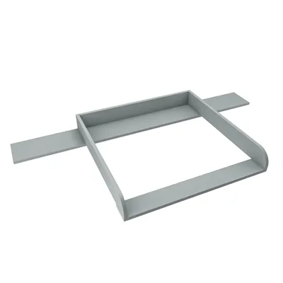 Produktbild von regalik Wickelaufsatz mit Platte für Hemnes von IKEA, Wickeltischaufsatz für 50x160 cm Kommoden, Abnehmbar Wickelkommode aufsatz, Abgerundeten Frontplatten, Aschgrau