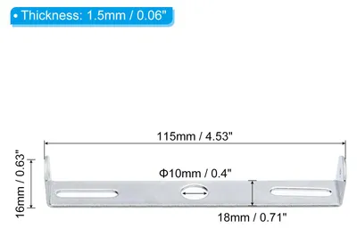 Produktbild von 115mm Lampenhalterung Decke Kit 2 Set Deckenhalterung Lampe Stahl Querleiste fš¹r Haus Bš¹ro H?ngeleuchte Wand mit Schraube Unterlegscheibe Mutter