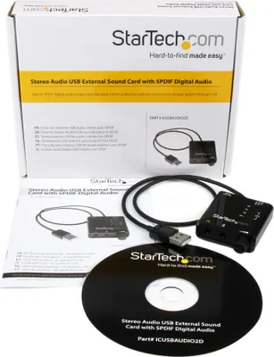 Obrázek produktu pro StarTech.com ICUSBAUDIO2D, 5.1 kanály/kanálů, 24 bit, 91 dB, USB