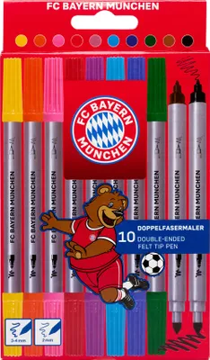 Produktbild von Filzstifte 10 Stück 10 Farben mit dünner und dicker Spitze