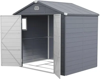 Imagen del producto de Outsunny, cobertizo de jardín de 4,1 m³, con techo a un agua, dimensiones 240 x 190 x 180/228 cm