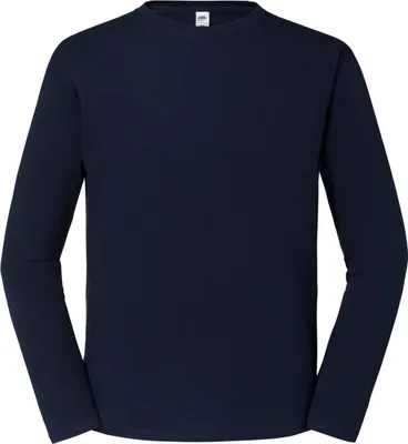 Produktbild von Fruit of the Loom - "Iconic 195 Premium" T-Shirt für Herren Langärmlig FK3196 (L) (Marineblau)