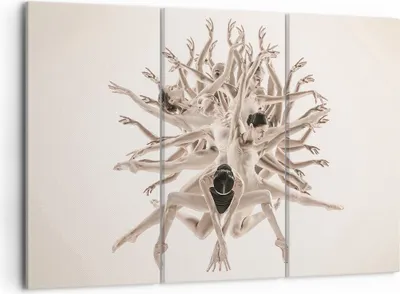 Produktbild von Bild auf Leinwand - Leinwandbild - 3 Teile - Modern Stück Ballett - 105x70cm - Wand Bild - Wanddeko - Wandbilder - Leinwanddruck - Bilder - Wanddekoration - Leinwand bilder - Wandbild - CE105x70-4636
