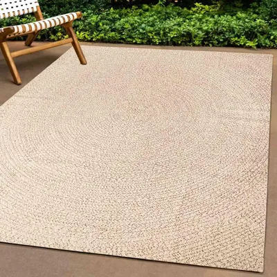 Produktbild von vidaXL Teppich ZIZUR Beige 120x170 cm Jute-Optik Indoor und Outdoor
