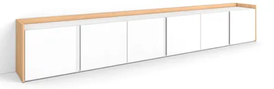 Produktbild von TV-Möbel Holzeffekt weiß und eiche 309x35x50cm