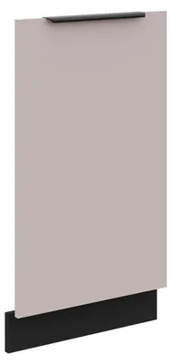 Produktbild von Frontblende für vollintegrierten Geschirrspüler 45 cm Küche ARONA Kaschmir beige matt + Schwarz Küchenzeile Küchenblock Einbauküche