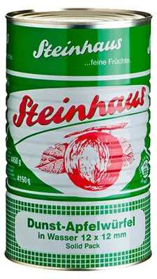 Produktbild von Steinhaus Dunst Apfelwürfel feine Früchte in Wasser eingelegt 4650ml