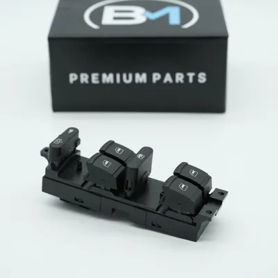 Productafbeelding van Ruitbedieningsschakelaar, voorzijde, links, voor VW Golf 4, Bora, Passat, onderdeelnummer 1J4959857D