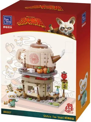 Zdjęcie produktu dla Pantasy 86507 Kungfu Panda Street View-Shifu's Tea Stall Klocki na zatrzask 300+szt zabawkowy zestaw do budowania-NEW