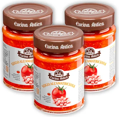Immagine prodotto di Cucina Antica - Sugo all'amatriciana - 3 x 190 g