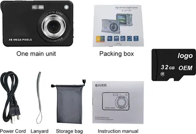 Immagine prodotto di INF Fotocamera digitale K09 con scheda 32GTF - Cattura ogni momento Nero