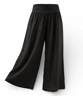 Produktbild von Culotte aus Baumwolle luftige Sommerhose Leinen Optik 38-44 für Damen