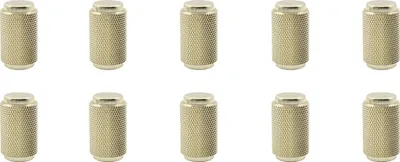 Produktbild von Natural Goods Berlin Möbelgriff ZYLINDER, Möbelknopf, Schrankgriff, Knauf für Schublade und Tür, Gold, 10 Stück