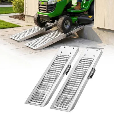 Obrázek produktu pro VEVOR – 2 kusy nájezdových ramp, rozměry 985 x 225 mm, nájezdové rampy pro přívěsy s protiskluzovou plochou a celkovou nosností 544 kg, ocelové nájezdové rampy pro motocykly, sekačky, traktory a přívěsy