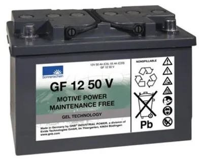 Imagen del producto de Batería de plomo-ácido Exide Dryfit Traction Block GF 12 050 V, con terminales tipo A, 12V, 50000mAh