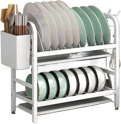 Produktbild von Küchenablage aus Edelstahl 33x15x32,5 cm Weiß