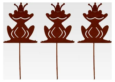 Produktbild von Gartenfrösche Gartenstecker 3er Set