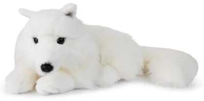 Immagine prodotto di WWF - Peluche - Volpe artica (sdraiata, 25 cm) peluche animale di peluche figura volpe bianco