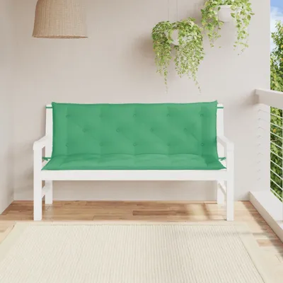 Produktbild von "im " Gartenbank-Auflagen 2 Stk. Grün 150x50x7 cm Oxford-Gewebe - Gartenmöbelauflagen CC16635