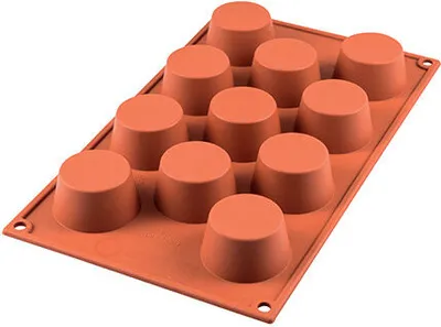 Obrázek produktu pro Silikomart SF022, Plech na muffiny, Obdélníkový, 0,55 l, Červená, 28 mm, 5,1 cm