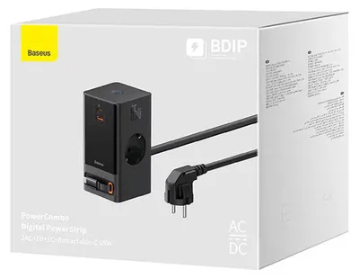 Image de Chargeur noir Baseus PowerCombo 65 W