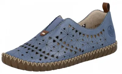 Produktbild von Rieker Straßenslipper(Trott) Abs.b.25 mm in blau, Gr. 36