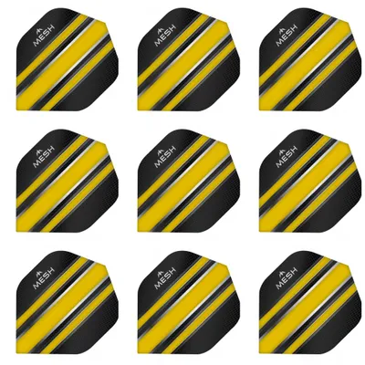 Produktbild von Mission | Mesh | Dart Flights | Standard | 100 Mikron | Gelb | 3 Sets = 9 Flights