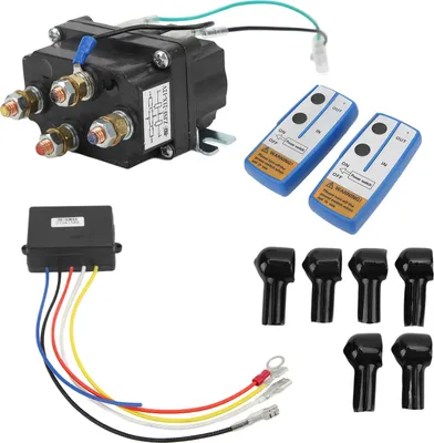 Obrázok produktu pre Profesionálne elektrické navijakové relé Práškovo lakovaný čierny povrch DC 12V 250A pre 2000lB -5000lB ATV UTV