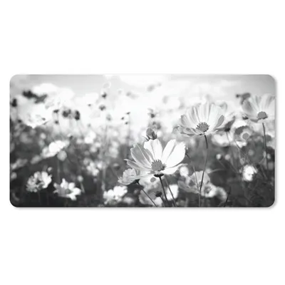 Produktbild von MuchoWow® Mauspad Mousepad Blumen - Wiese - Lila - Gras - Weiß - Wolken - Blau 60x30 cm - Mousepads - Maus Mat - Pad - Mausunterlage - Nachhaltig